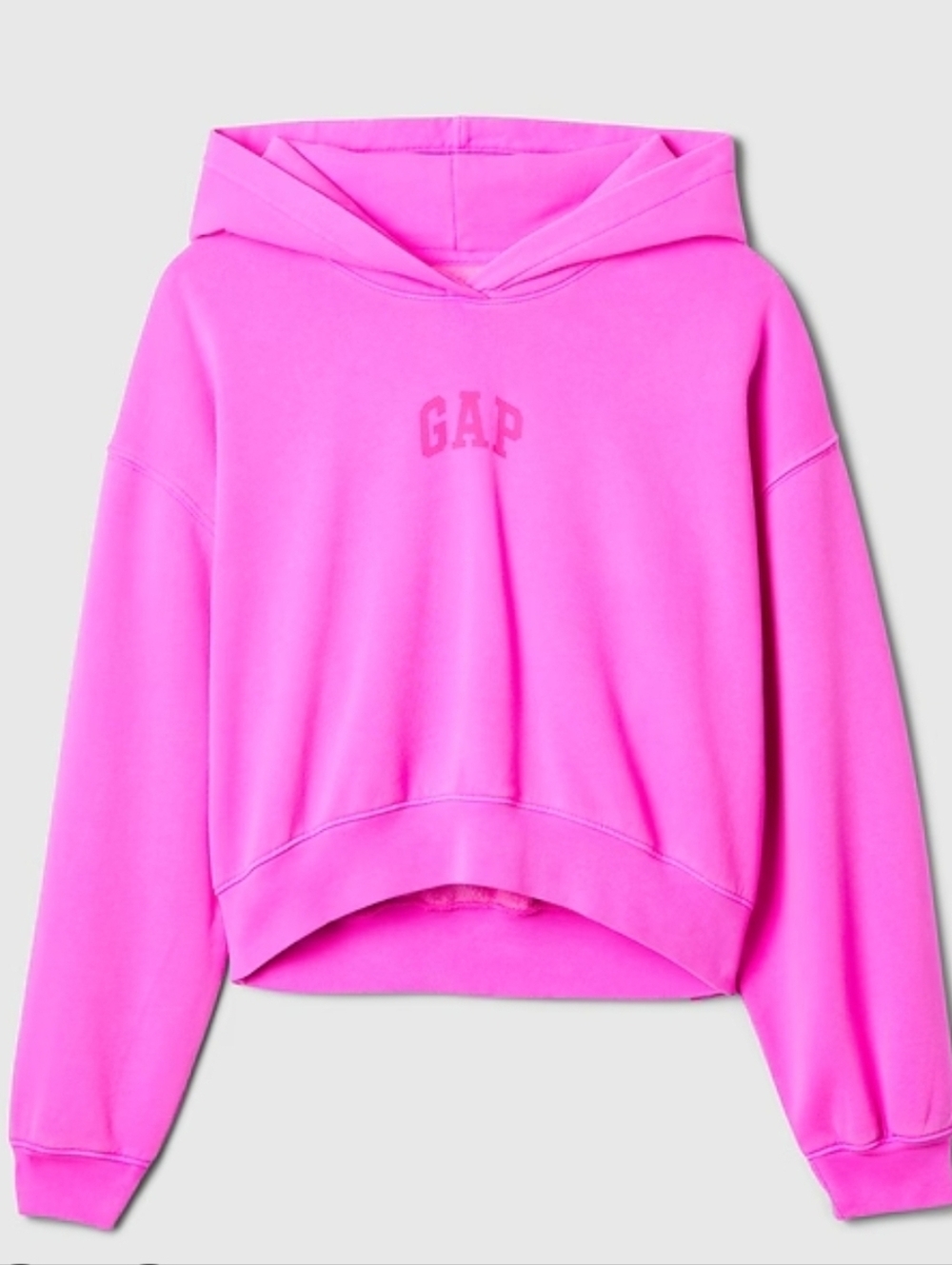 GAP Hot Pink Cropped Hoodie - Picture 2 of 6